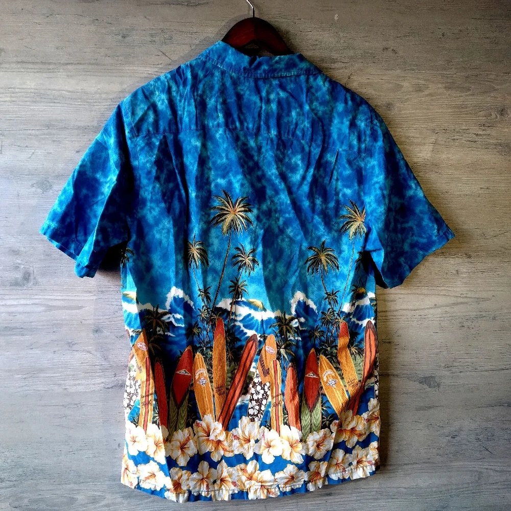 Vintage Hawaii Surf Graphic Button Down Shirt. Perfect!_5